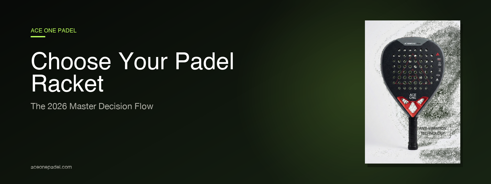 Choose your padel racket 2026 master decision flow weave shape weight grip Ace One Padel