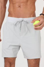 Ace One Men's grey athletic shorts – comfortable and technical sportswear designed for mobility and performance.