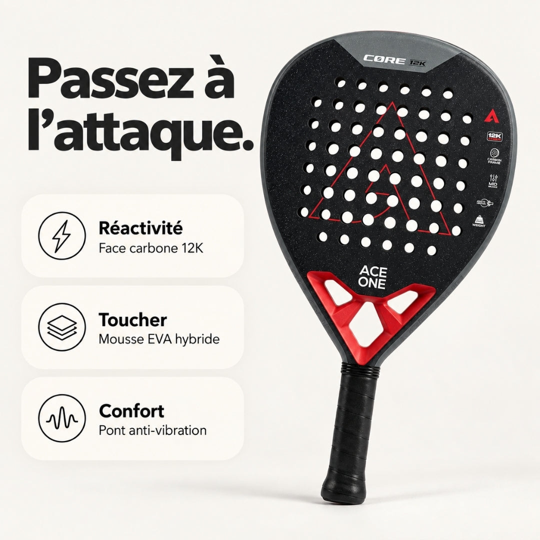 ACE ONE Padel racket | Cøre 12k Carbon