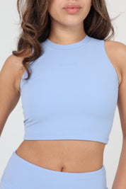 Women's blue active top ideal for padel and tennis