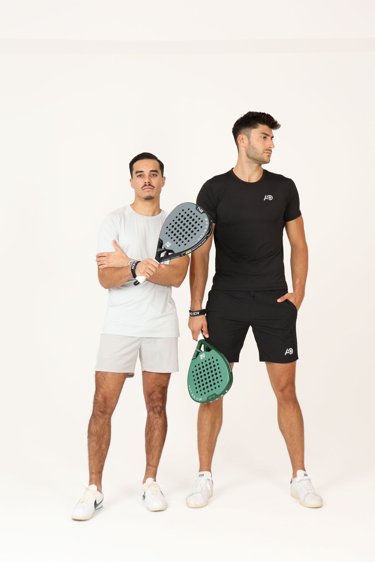 ACE ONE TŸR Grey Silver padel racket back view with brushed finish