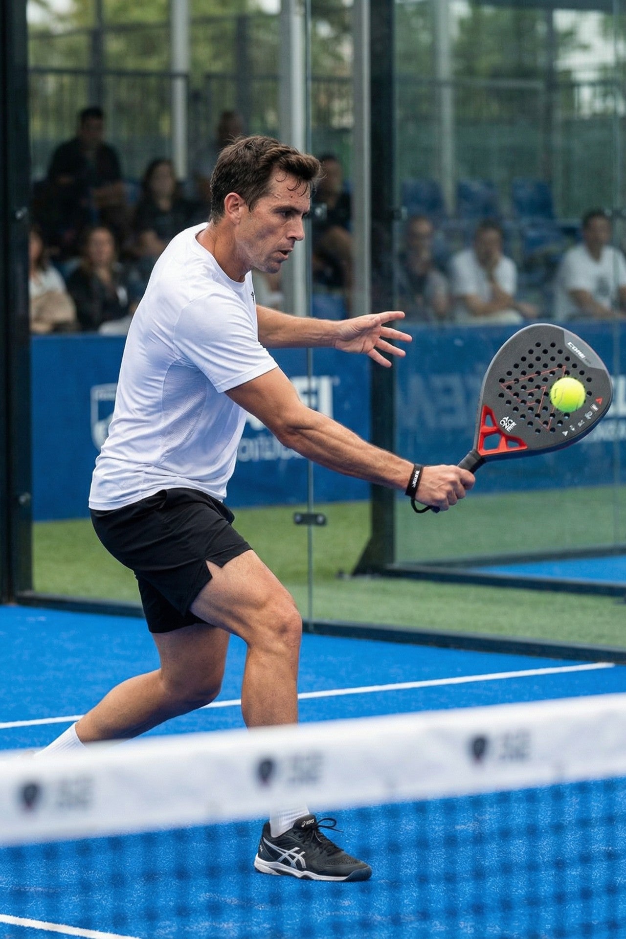 ACE ONE Cøre 12k Carbon padel racket 12,000-filament carbon face close-up