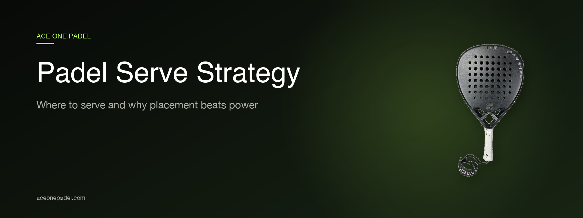 Padel serve strategy guide banner showing where to serve on a padel court