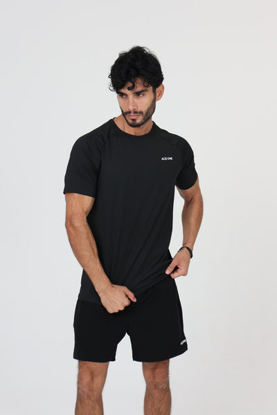 ACE ONE black padel short back view