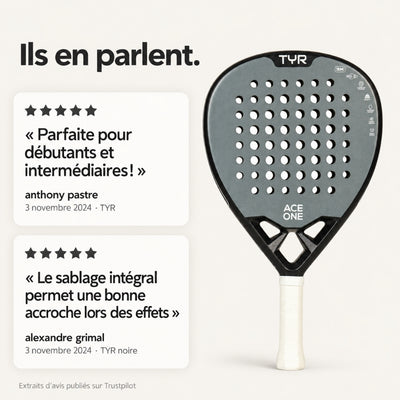 ACE ONE TŸR - Anti-Vibration Padel Racket, Comfort & Control