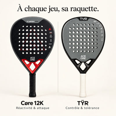 ACE ONE TŸR - Anti-Vibration Padel Racket, Comfort & Control