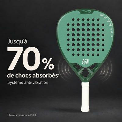 ACE ONE TŸR - Anti-Vibration Padel Racket, Comfort & Control