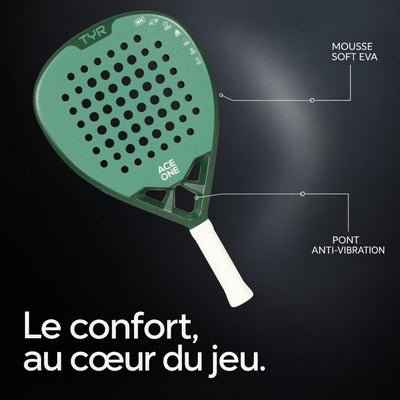 ACE ONE TŸR - Anti-Vibration Padel Racket, Comfort & Control