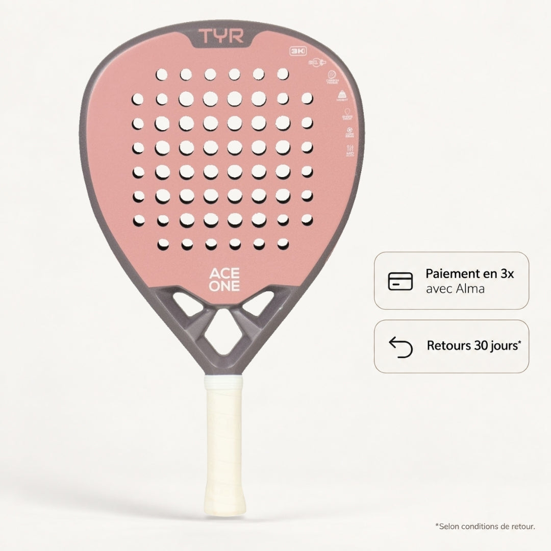 ACE ONE TŸR - Anti-Vibration Padel Racket, Comfort & Control