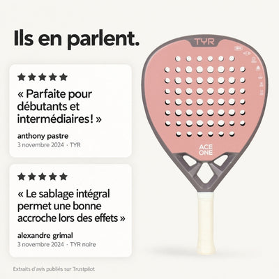 ACE ONE TŸR - Anti-Vibration Padel Racket, Comfort & Control