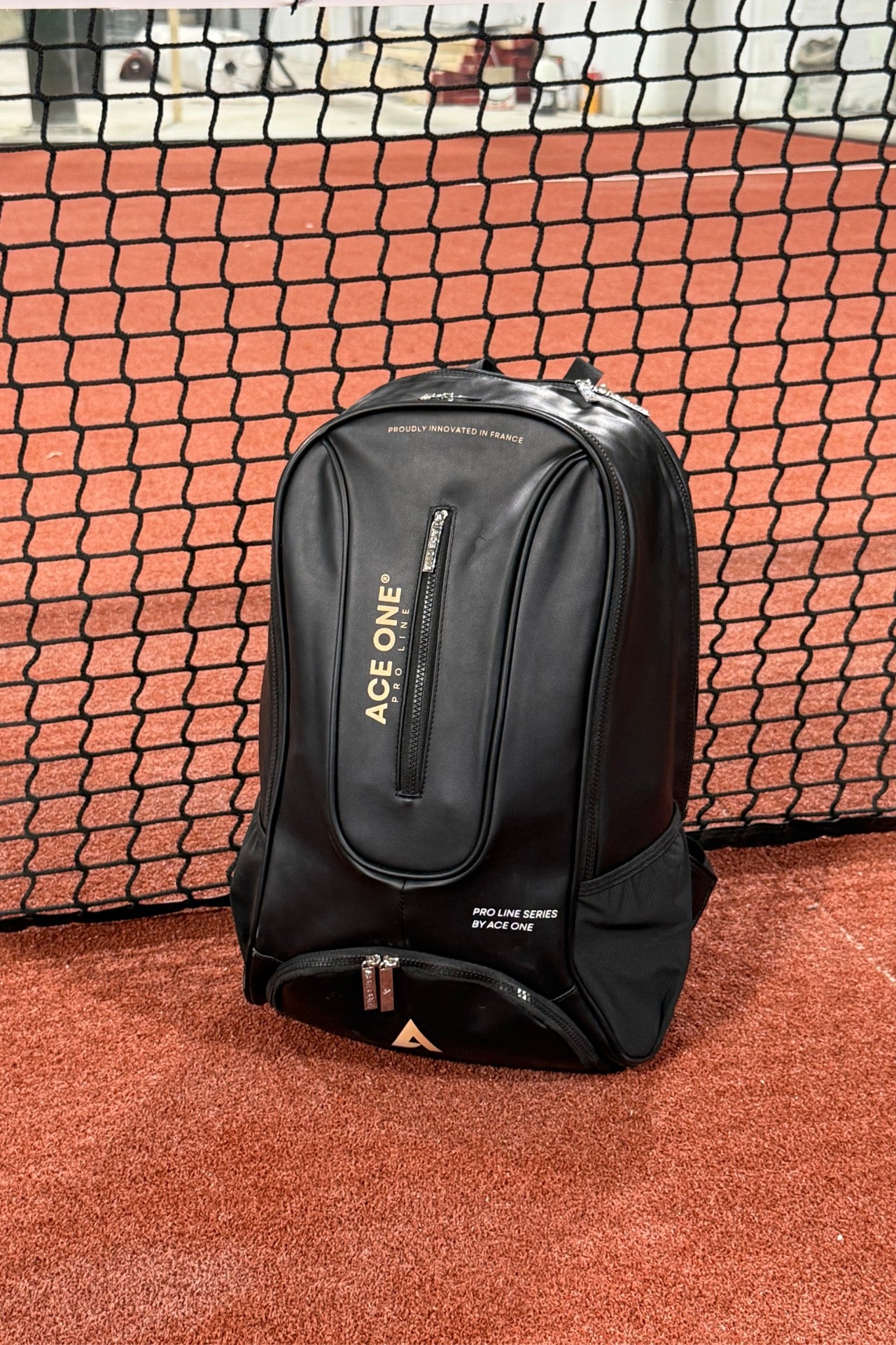 ACE ONE PRO-LINE padel backpack in black front view