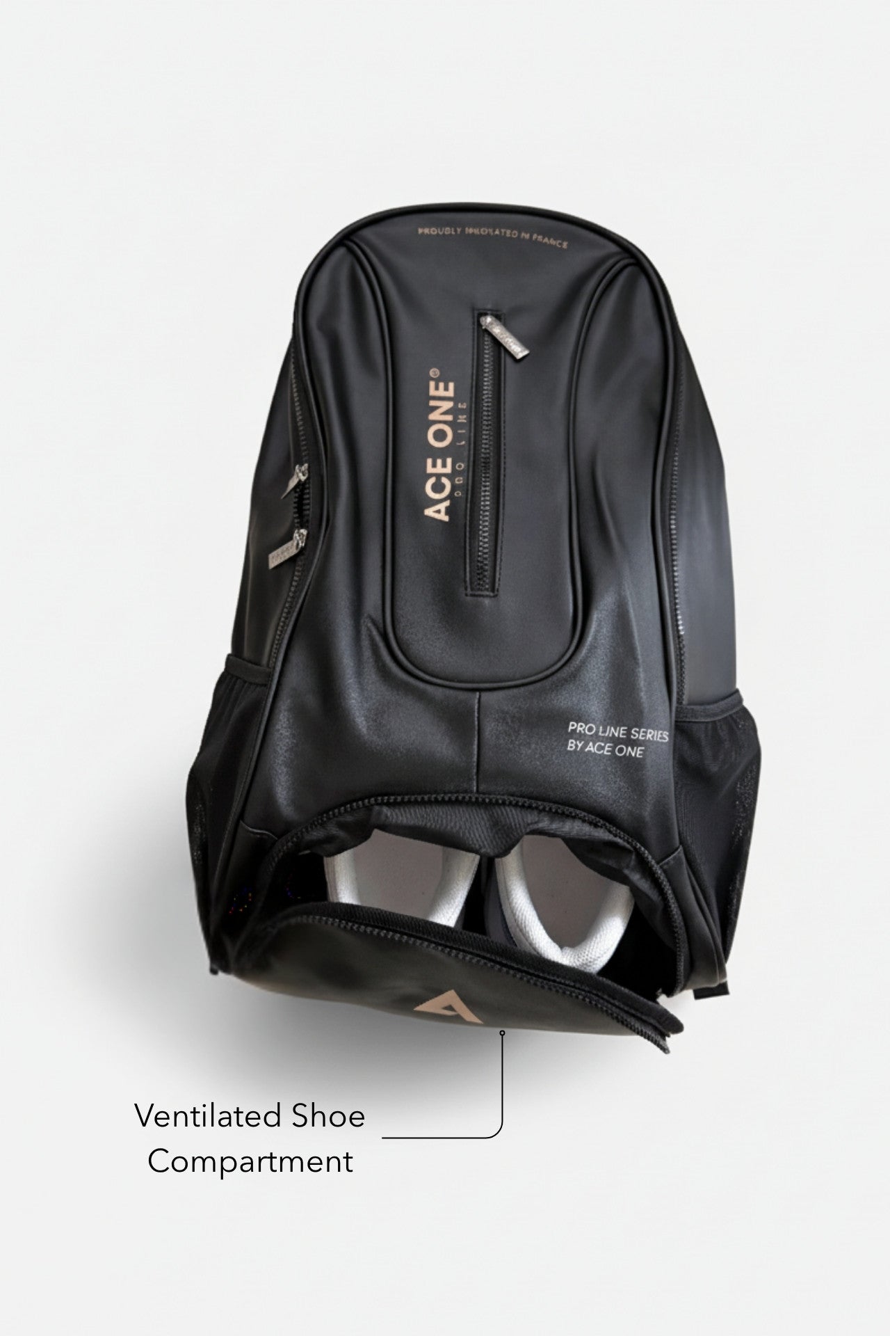 ACE ONE PRO-LINE padel backpack dedicated shoe compartment keeping gear separate