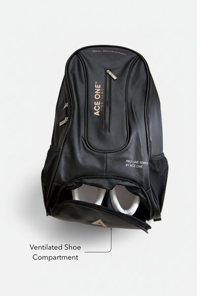 ACE ONE PRO-LINE padel backpack dedicated shoe compartment keeping gear separate