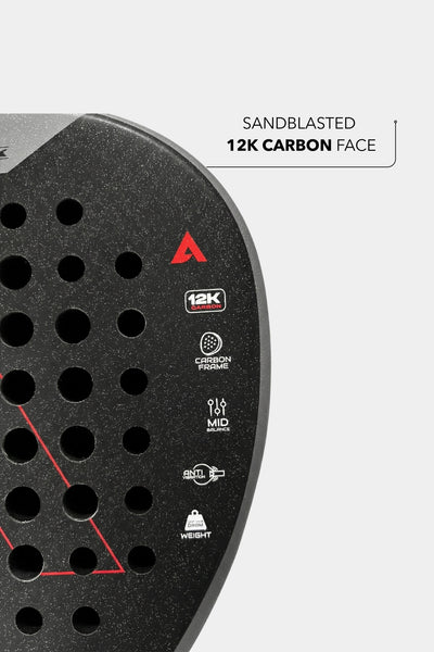 ACE ONE Cøre 12k Carbon padel racket handle and grip detail